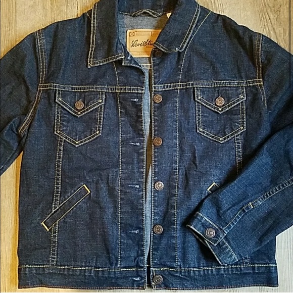 Levi’s Small Dark Wash Denim Jacket - Picture 1 of 6